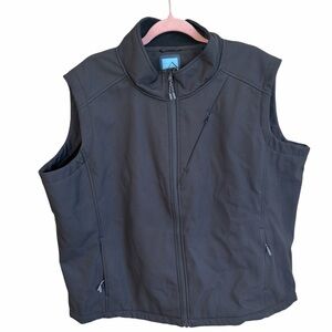 Iceburg Outerwear Black Softshell Vest 2XL Fleece Lined Zip Up